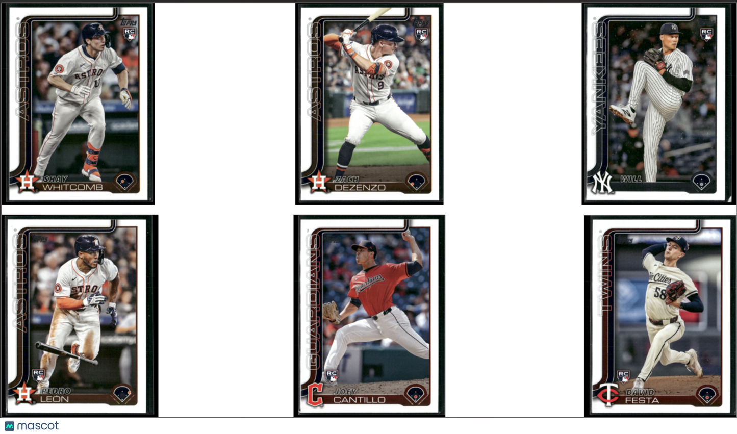 2025 Topps ROOKIES 6 ~ CARDLOT Shay Whitcomb/David Festa (NM)