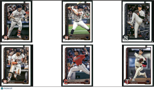 2025 Topps ROOKIES 6 ~ CARDLOT Shay Whitcomb/David Festa (NM)