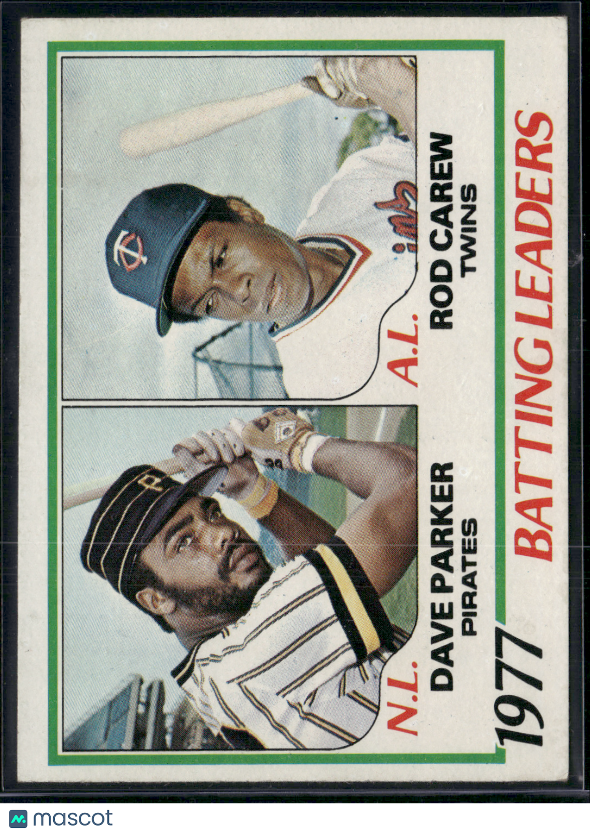 1979 Topps ROD CAREW/DAVE PARKER #1 1978 Batting Leaders Light Wrinkle (VG/EX)