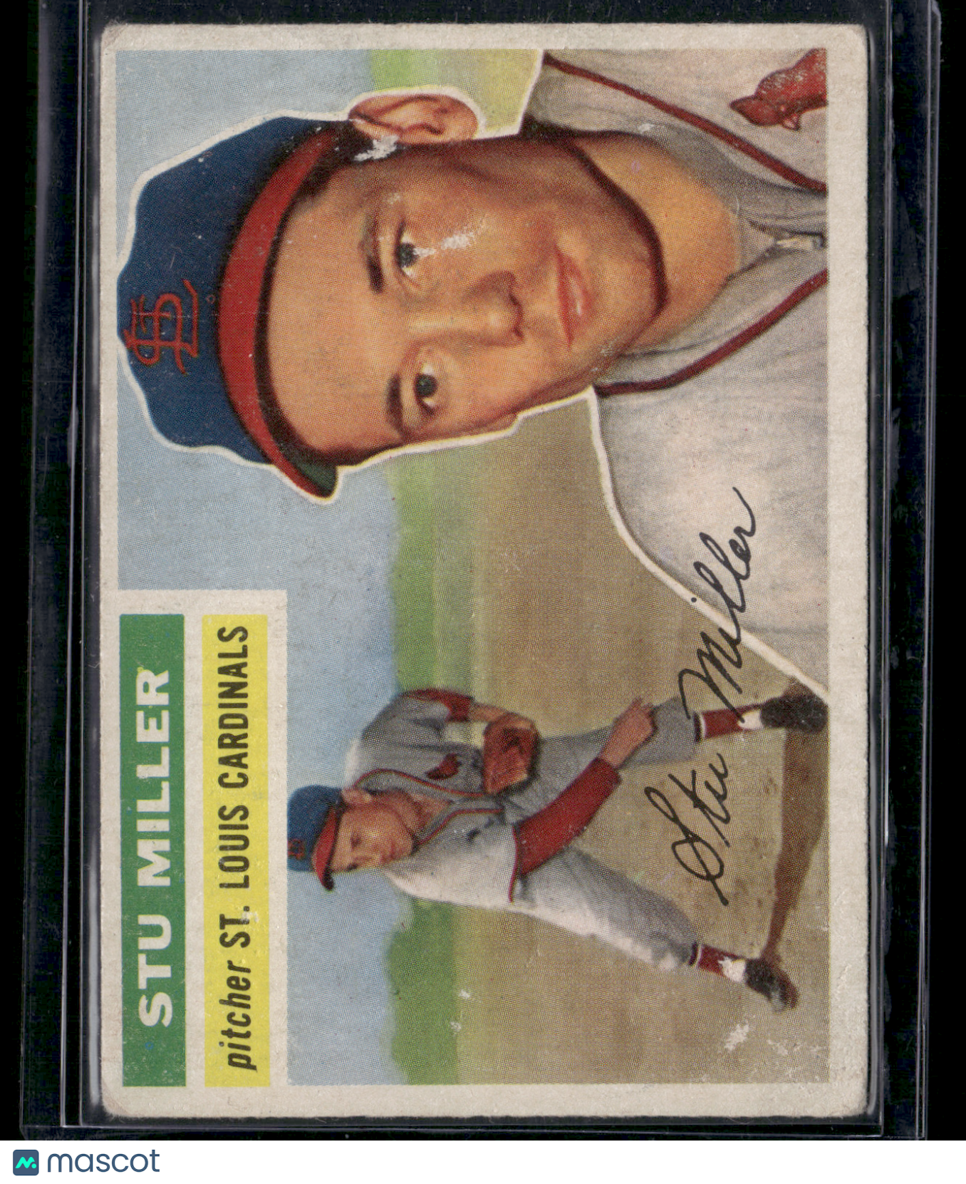 1956 Topps STU MILLER #293 Color Loss