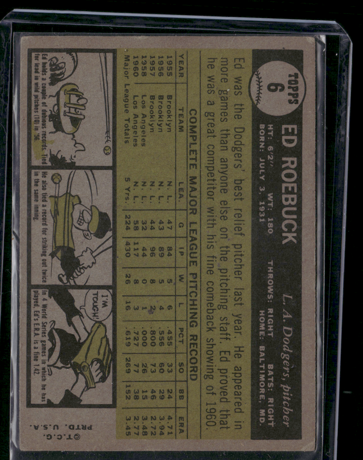 1961 Topps ED ROEBUCK #6