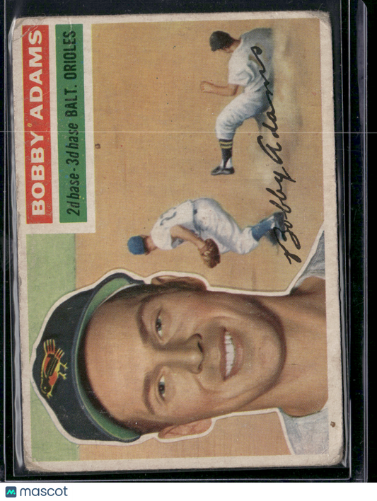 1956 Topps BOBBY ADAMS #287 Wrinkling