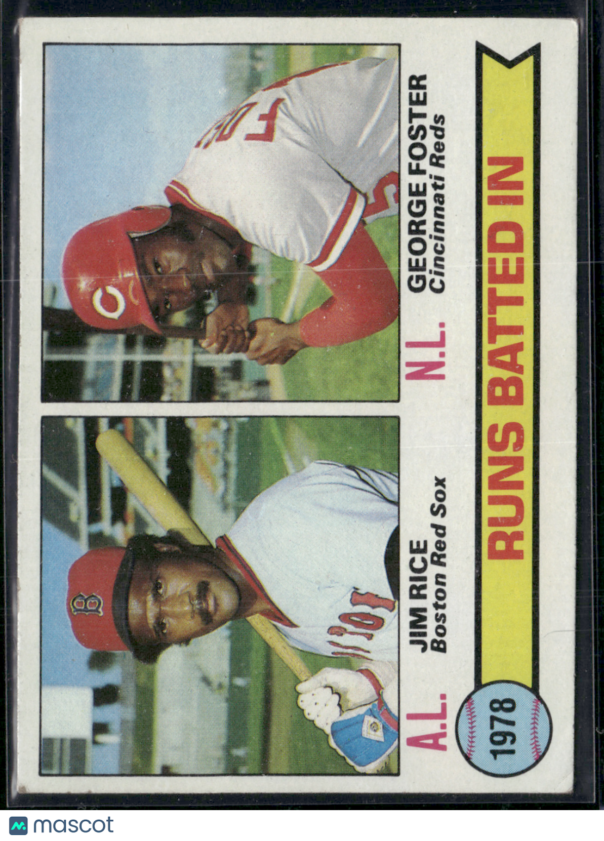 1979 Topps JIM RICE/GEORGE FOSTER #2 1978 HR Leaders Print SnowSurfaceDimple(EX)