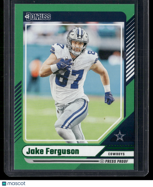 2024 Donruss Football JAKE FERGUSON #154 Green Press Proof
