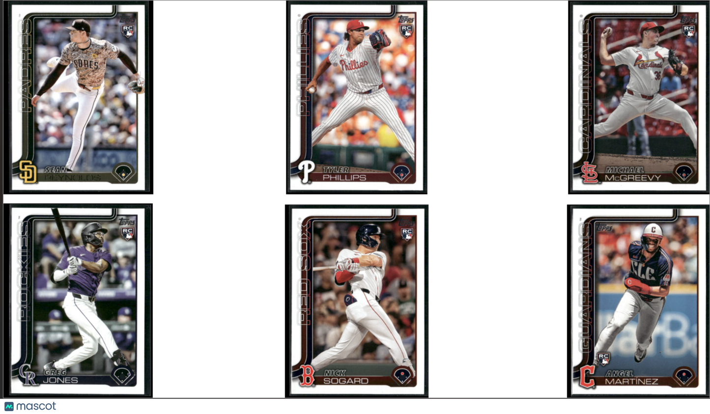 2025 Topps ROOKIES 6 ~ CARDLOT Sean Reynolds/Angel Martinez (NM)