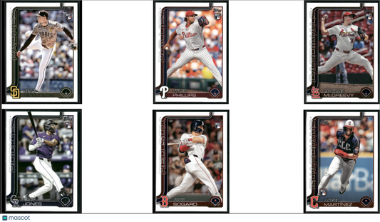 2025 Topps ROOKIES 6 ~ CARDLOT Sean Reynolds/Angel Martinez (NM)