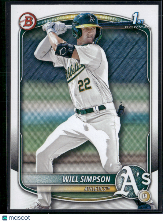 2025 Bowman WILL SIMPSON #BP-35 1st Bowman