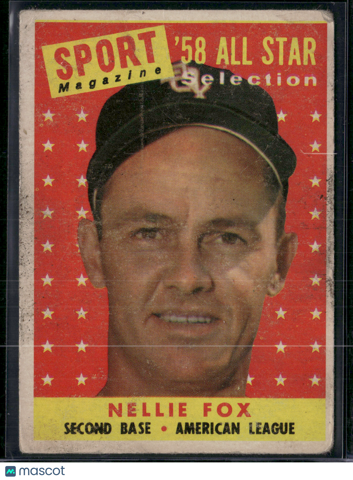 1958 Topps NELLIE FOX #479 All Star Light Wrinkles Back Corners (Good)