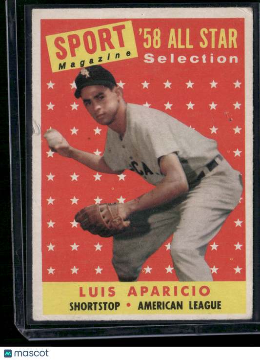 1958 Topps LUIS APARICIO #483 All Star Edge Crush (Good)
