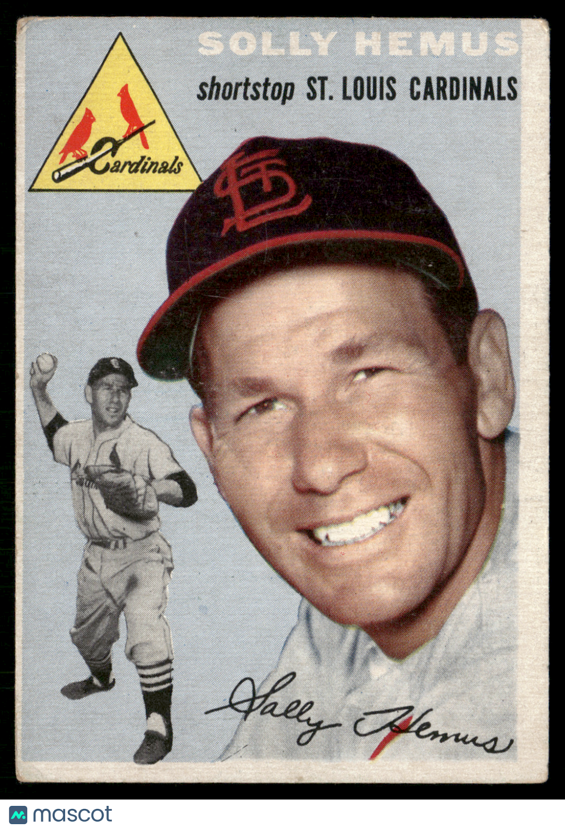 1954 Topps SOLLY HEMUS #117 Light Scratch (VG-VG/EX)