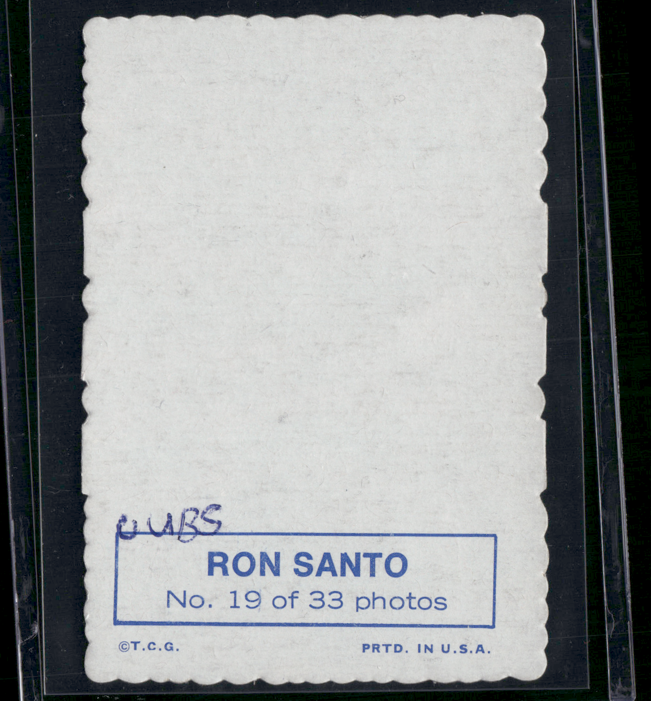 1969 Topps RON SANTO #19 Deckle Edge