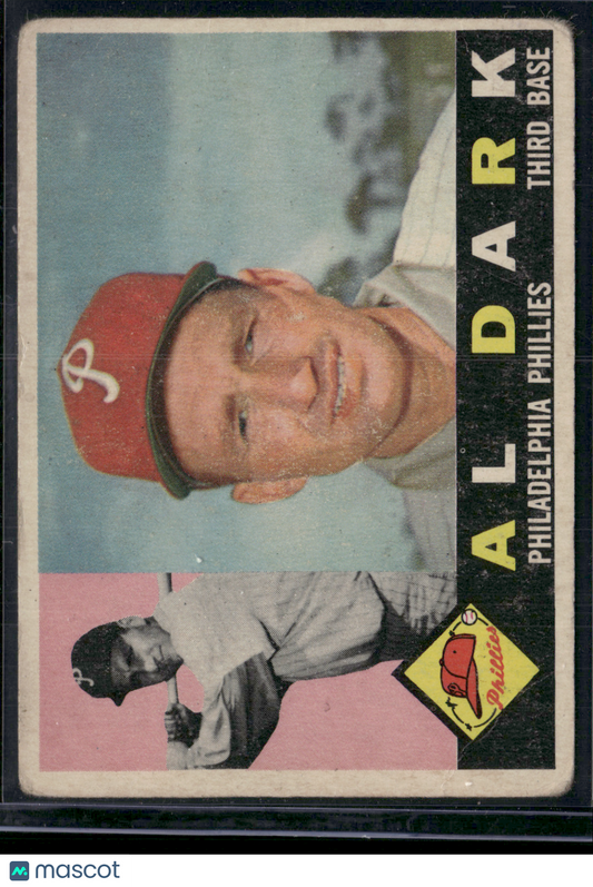 1960 Topps AL DARK #472 Toning Light Scratches Light Wrinkles (VG)