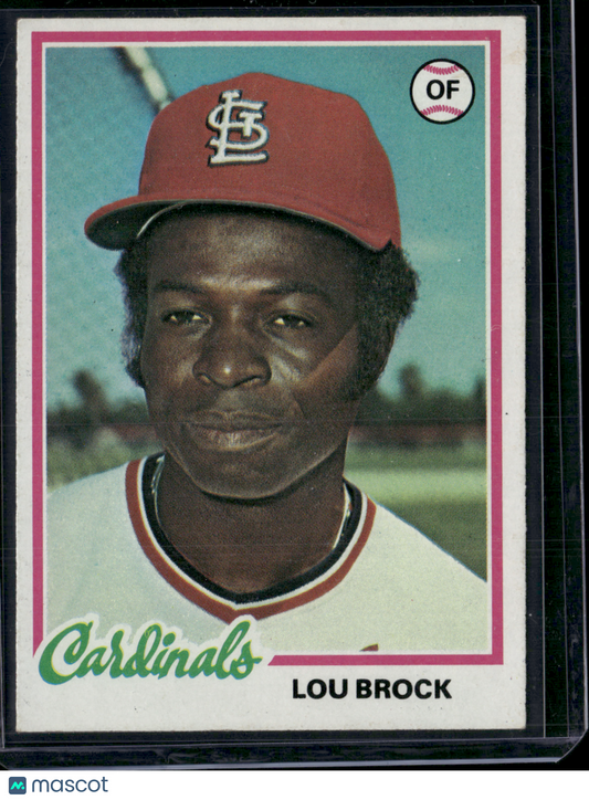 1978 Topps LOU BROCK #170 Light Stain on Back (EX)
