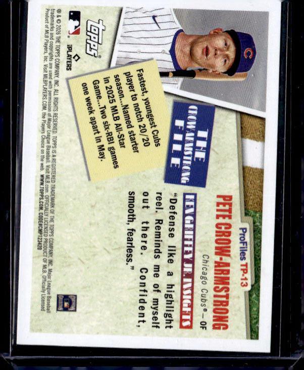 2026 Topps Series 1 PETE CROW-ARMSTRONG #TP-13 Profiles