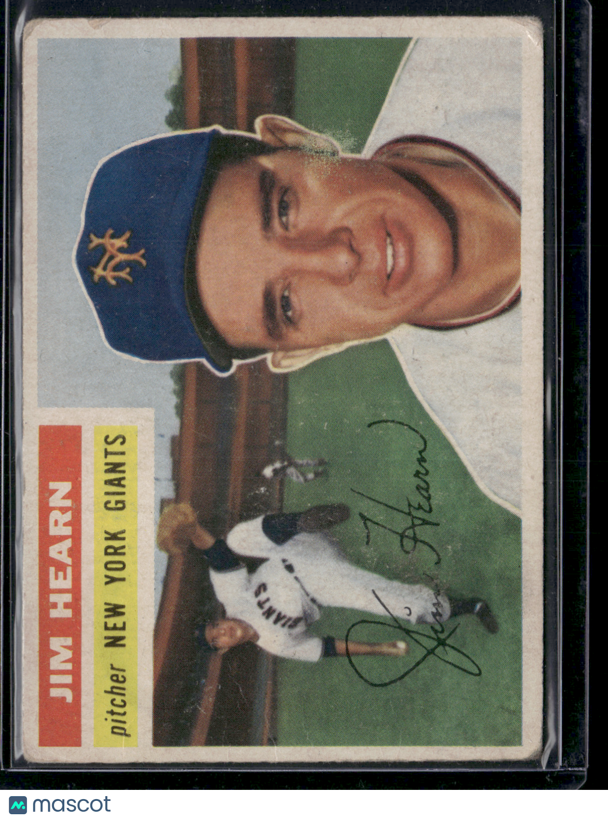 1956 Topps JIM HEARN #202 Light wrinkling