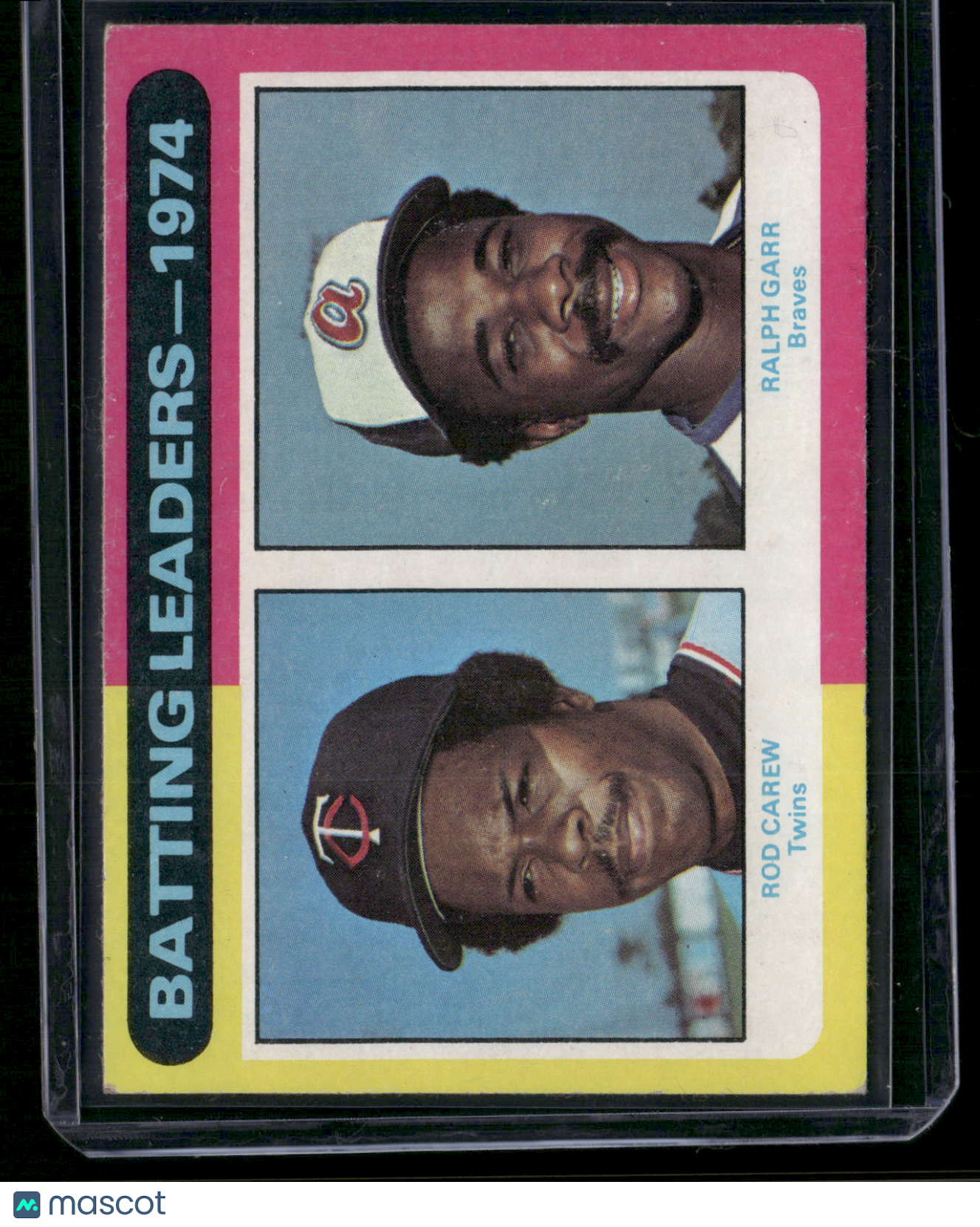 1975 Topps ROD CAREW/RALPH GARR #306 1974 Batting Leaders (VG-EX)