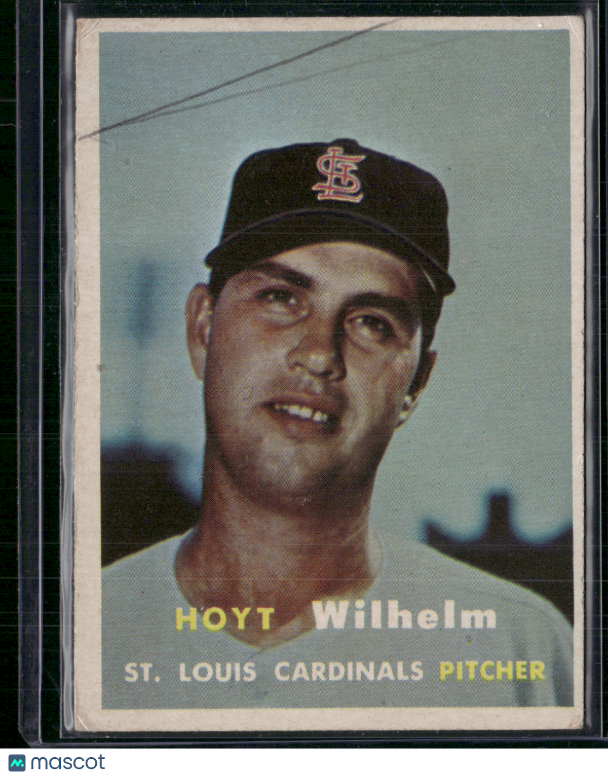 1957 Topps HOYT WILHELM #203 Pressure Dent Pencil (VG)
