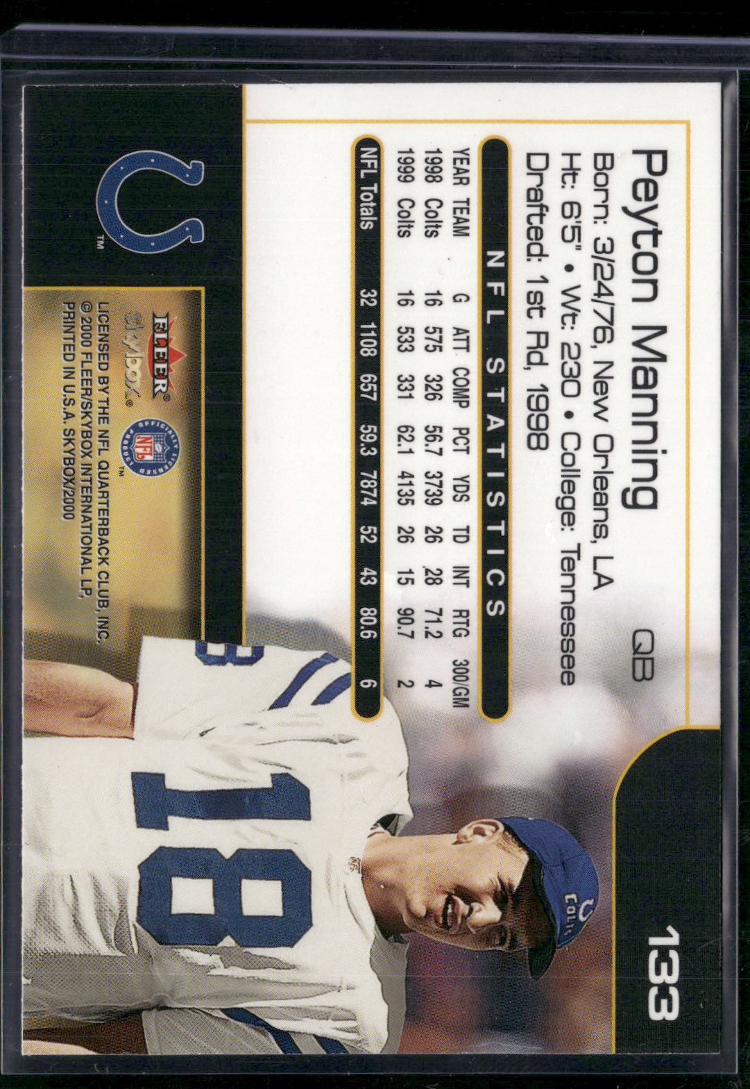 2000 Skybox PEYTON MANNING #133 (NM)