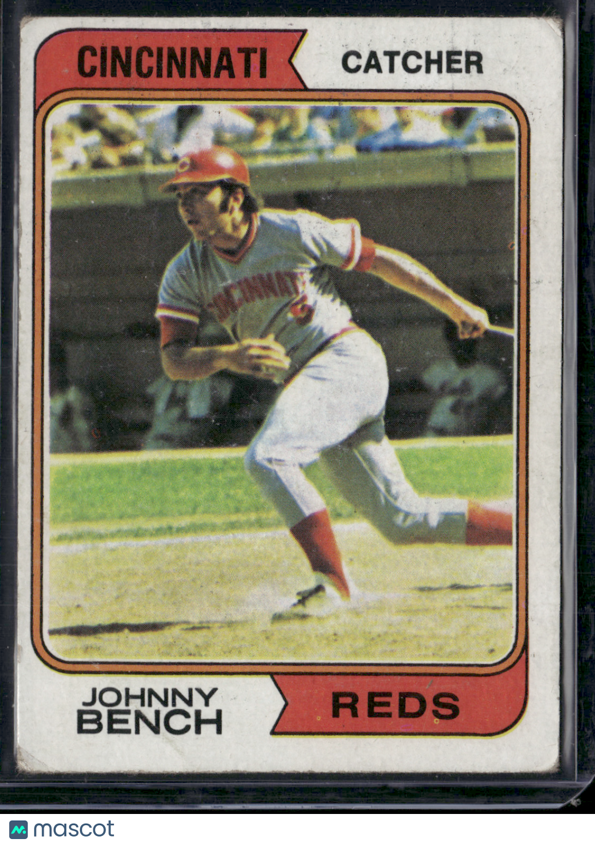 1974 Topps JOHNNY BENCH #10 Light Wrinkle (VG)