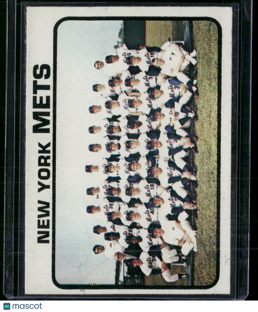1973 Topps NEW YORK METS #389 Rought Edge Cut (EX)