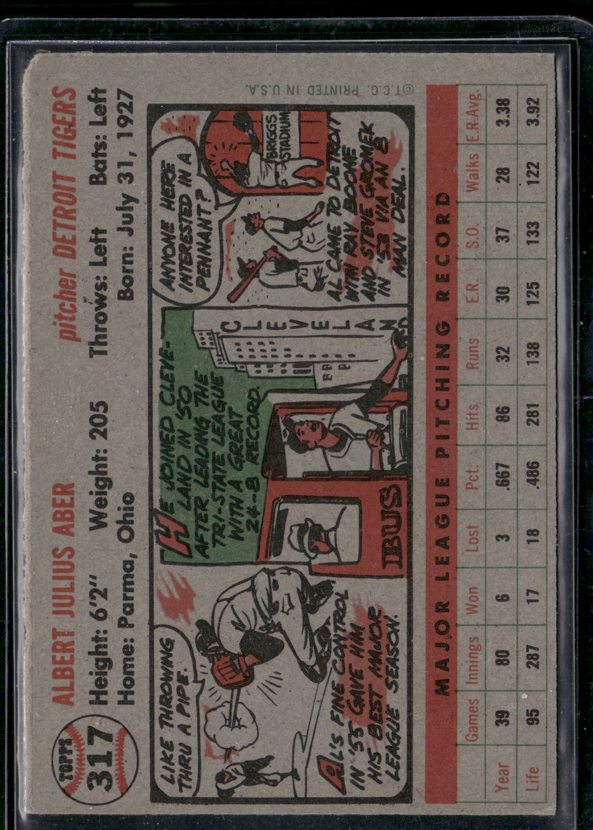 1956 Topps AL ABER #317