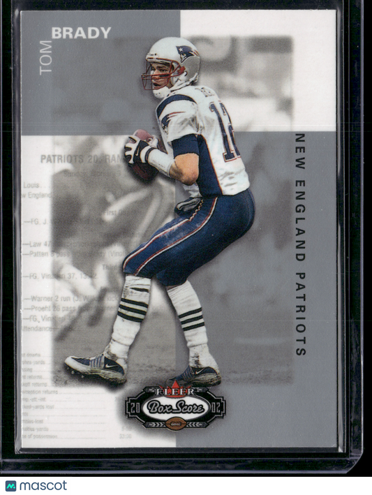 2002 Box Score TOM BRADY #22 (EX)