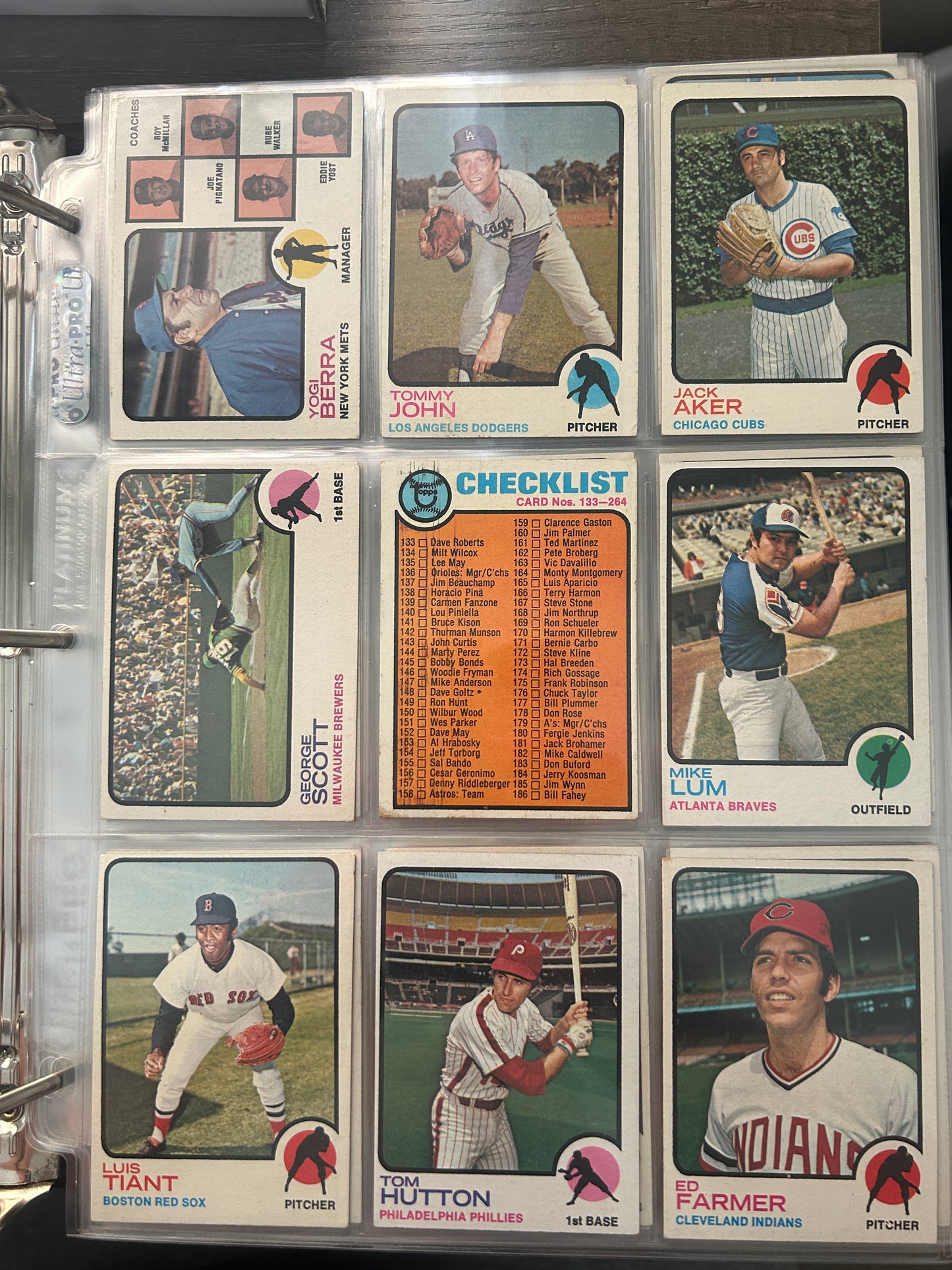 1973 Topps Baseball Incomplete Set (329 Cards) with Binder