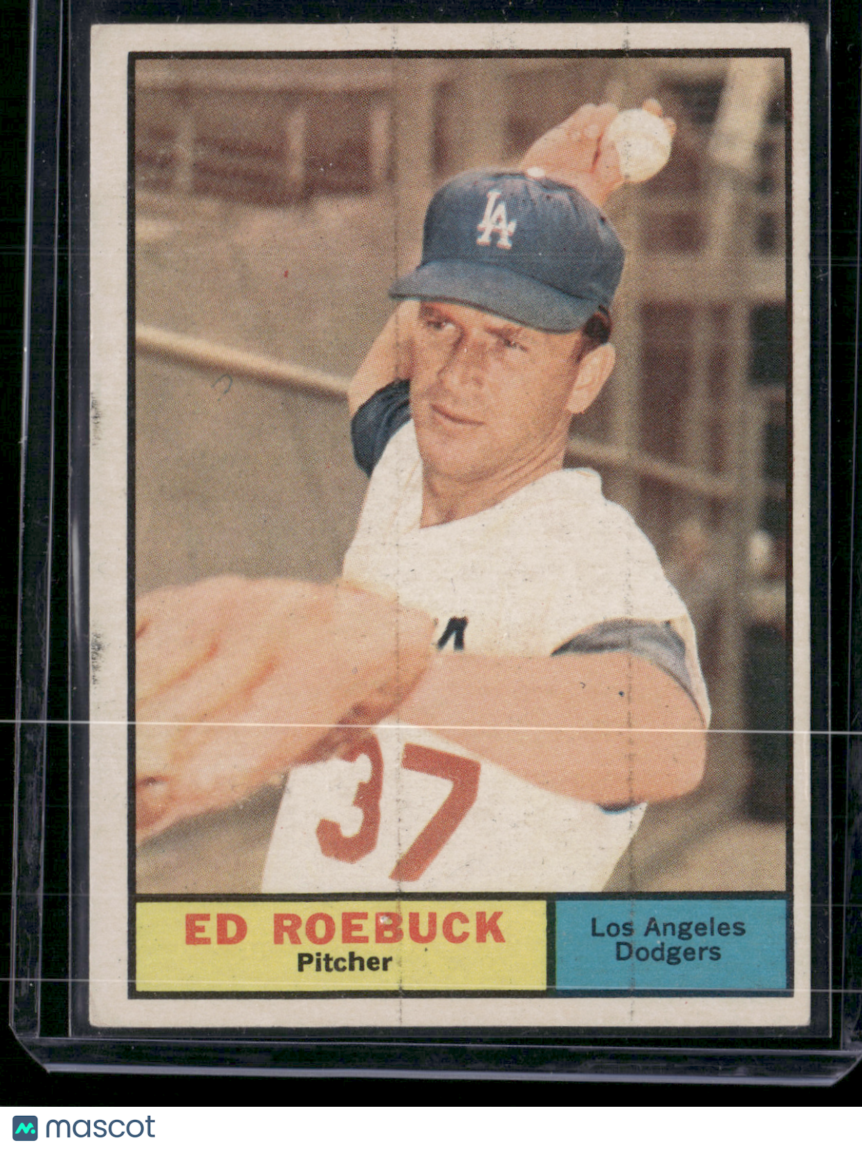1961 Topps ED ROEBUCK #6 Surface Wear