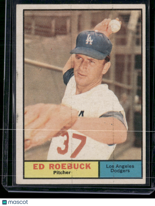 1961 Topps ED ROEBUCK #6 Surface Wear