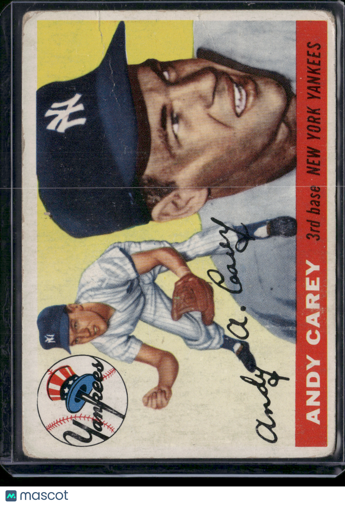 1954 Topps ANDY CAREY #20 Light Wrinkles (Good)