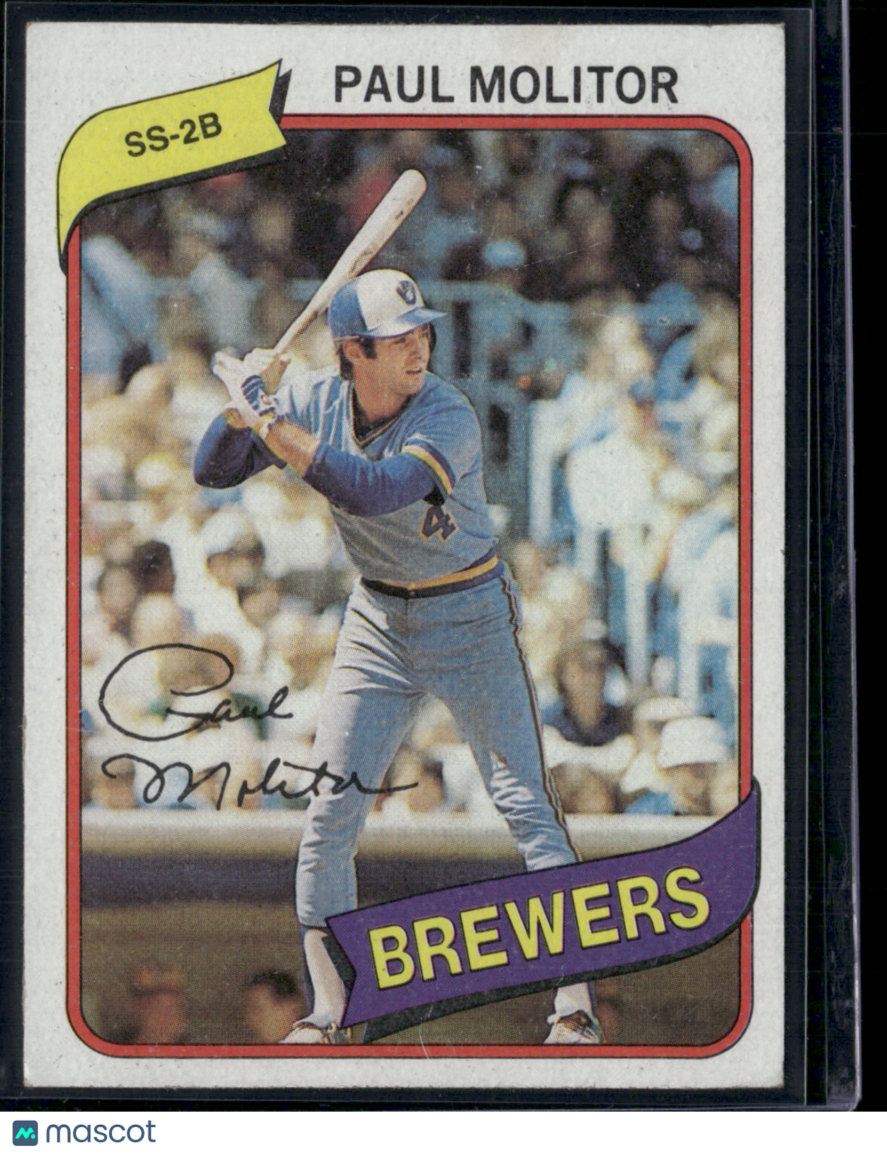 1980 Topps PAUL MOLITOR #406 Print Snow (VG/EX)