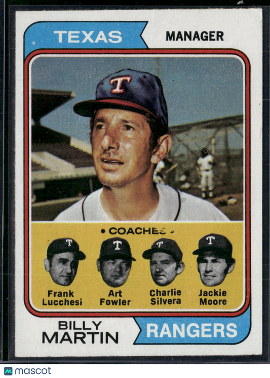 1974 Topps BILLY MARTIN #379 (EX)