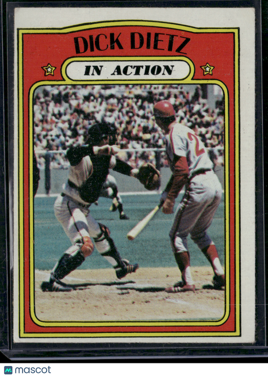 1972 Topps DICK DIETZ #296 IN ACTION (VG)