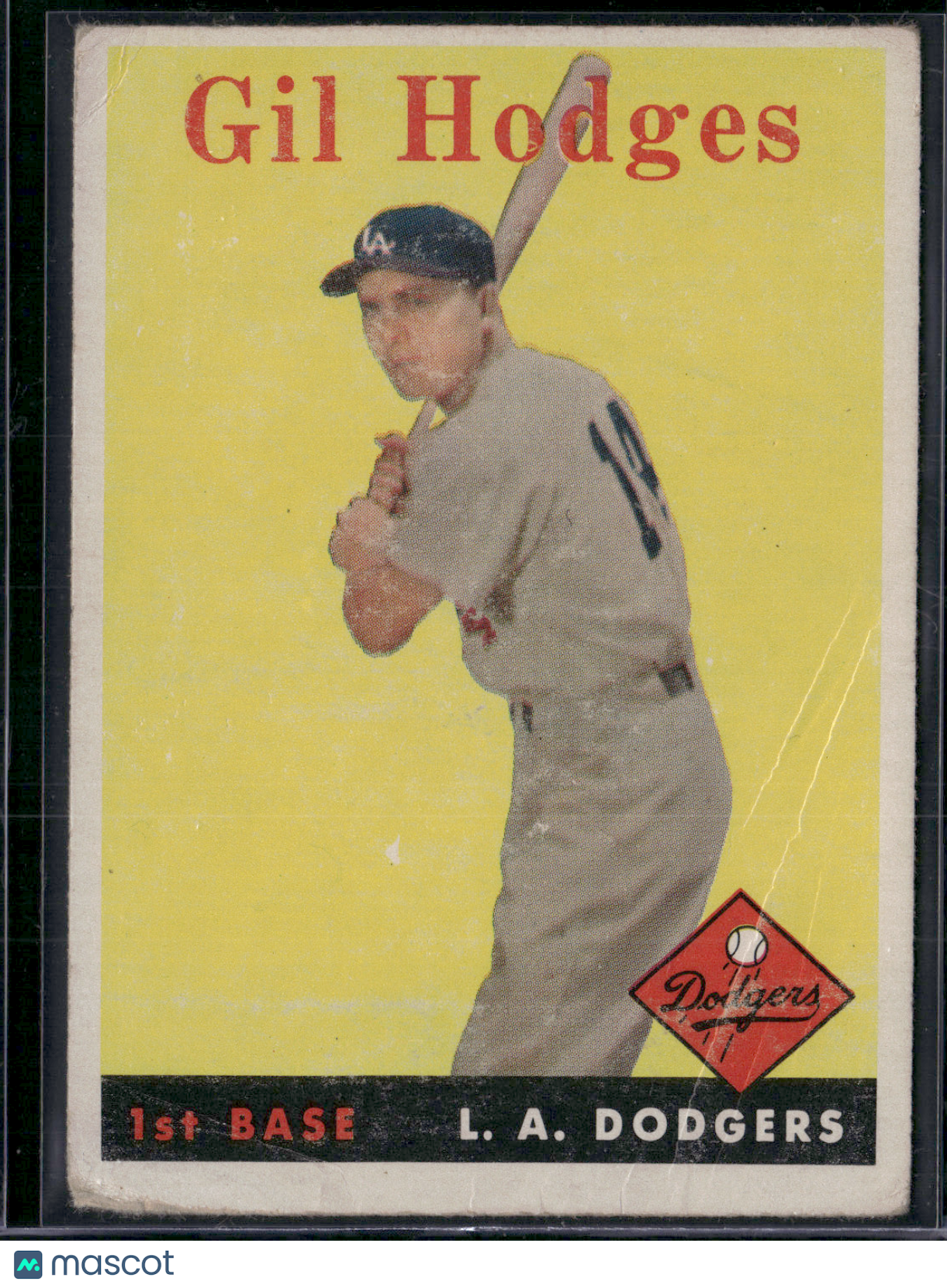 1958 Topps GIL HODGES #162 Wrinkles (Good)