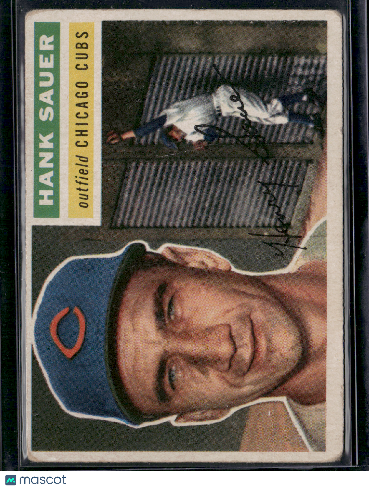 1956 Topps HANK SAUER #41 Light Wrinkles