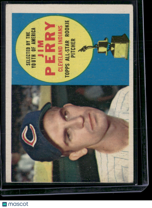 1960 Topps JIM PERRY #324 All Star Rookie Cup