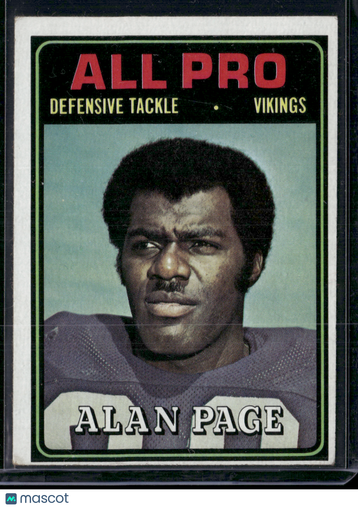 1974 Topps ALAN PAGE #134 Stain on Back (EX)