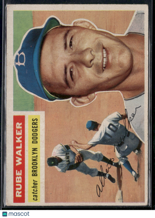 1956 Topps RUBE WALKER #333 Light Wrinkles