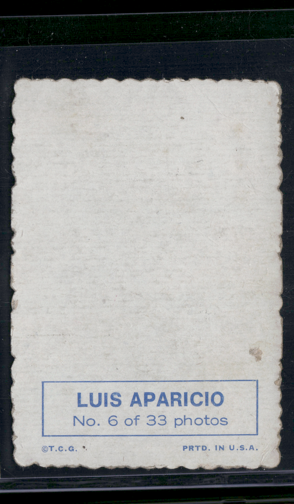 1969 Deckle LUIS APARICIO #6 Surface Dent Light Scratches Toning (Good)