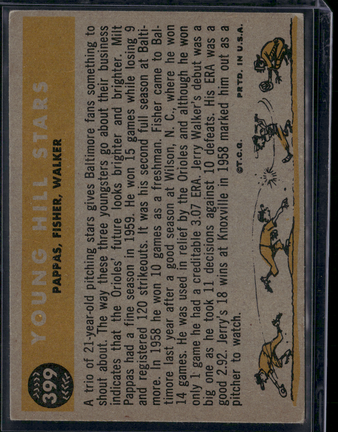 1960 Topps MILT PAPAS/FISHER/WALKER #399 Young Hill Stars (VG)