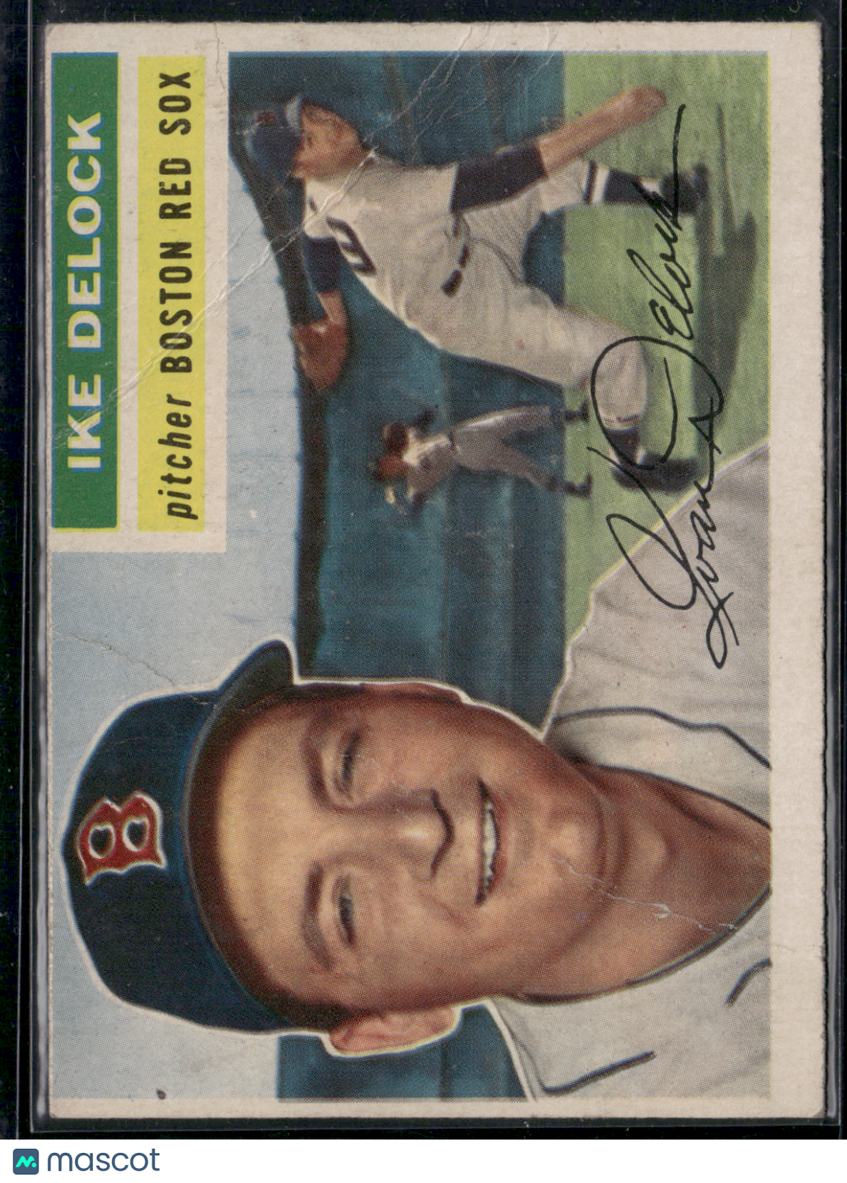 1956 Topps IKE DELOCK #284 Heavy Wrinkling Crease
