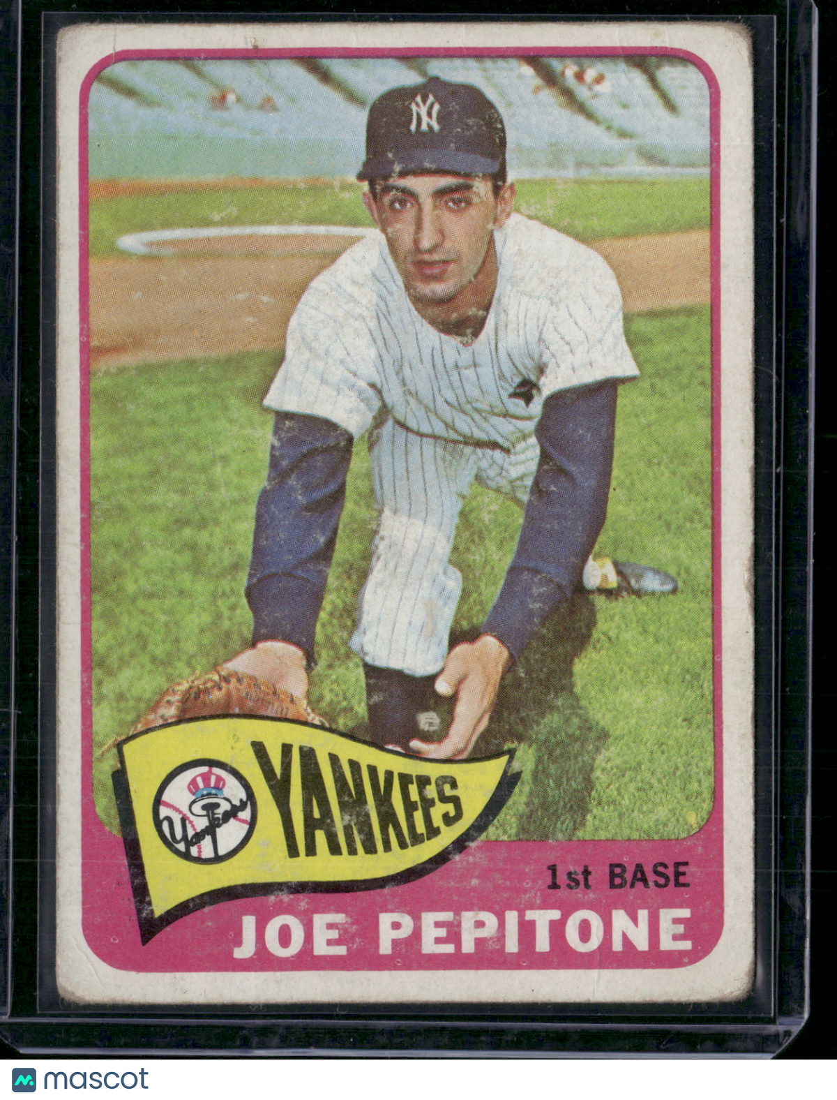 1965 Topps JOE PEPITONE #245 Toning Light Wrinkles (VG)