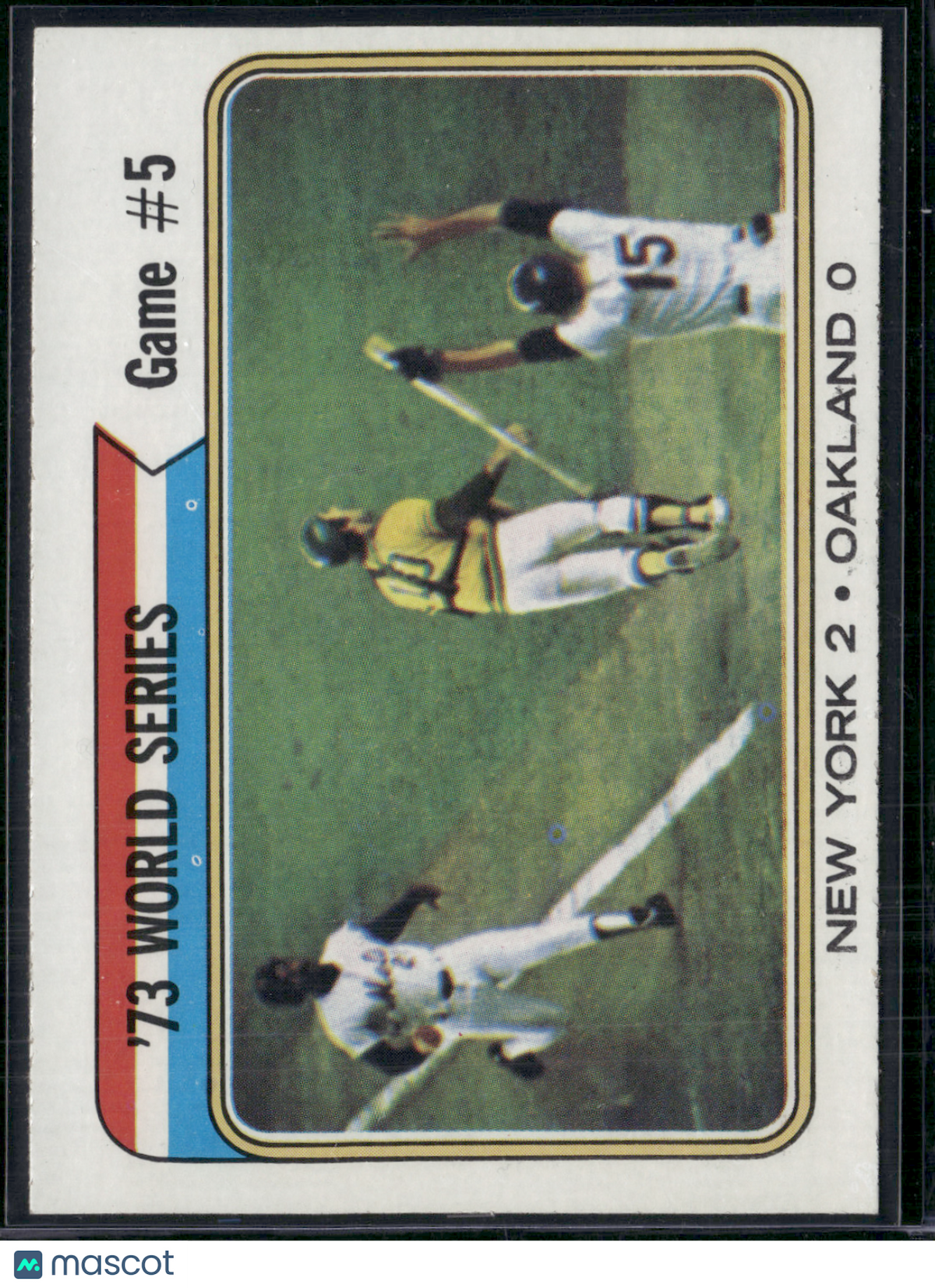 1974 Topps 1973 WORLD SERIES #476 Game #5 (EX-EX/MT)