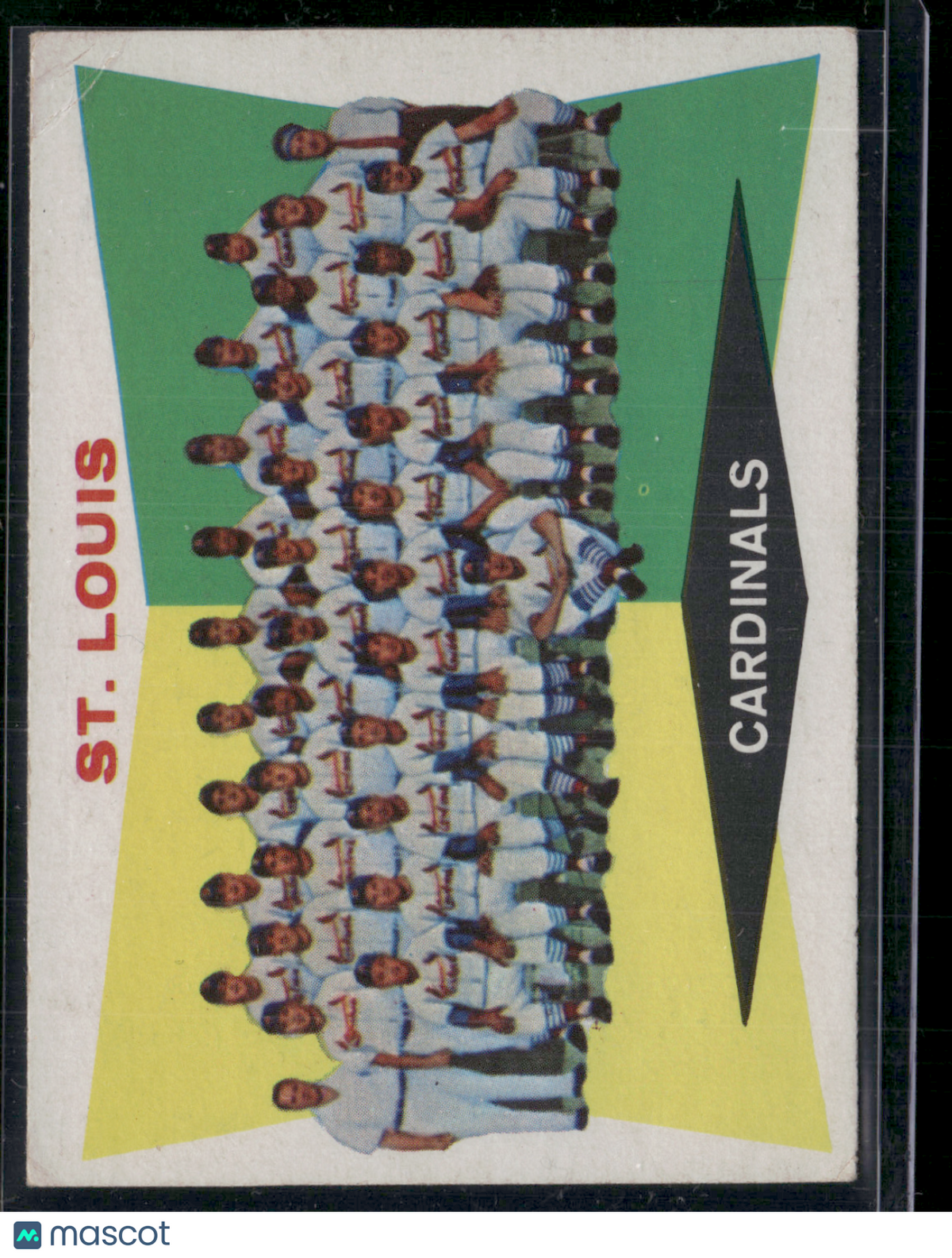 1960 Topps ST. LOUIS CARDINALS #242 Corner crease Ink filled back (VG)