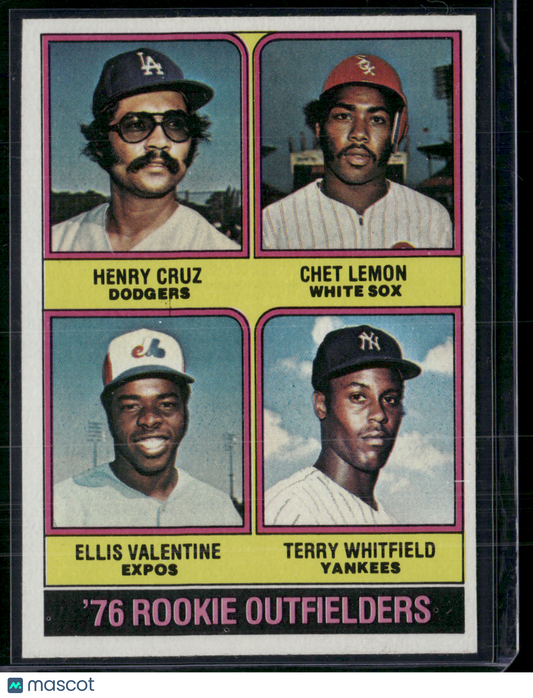1976 Topps CRUZ/LEMON/VALENTINE/WHITFIELD #590 1976 Rookie Outfielders(EX/MT-NM)