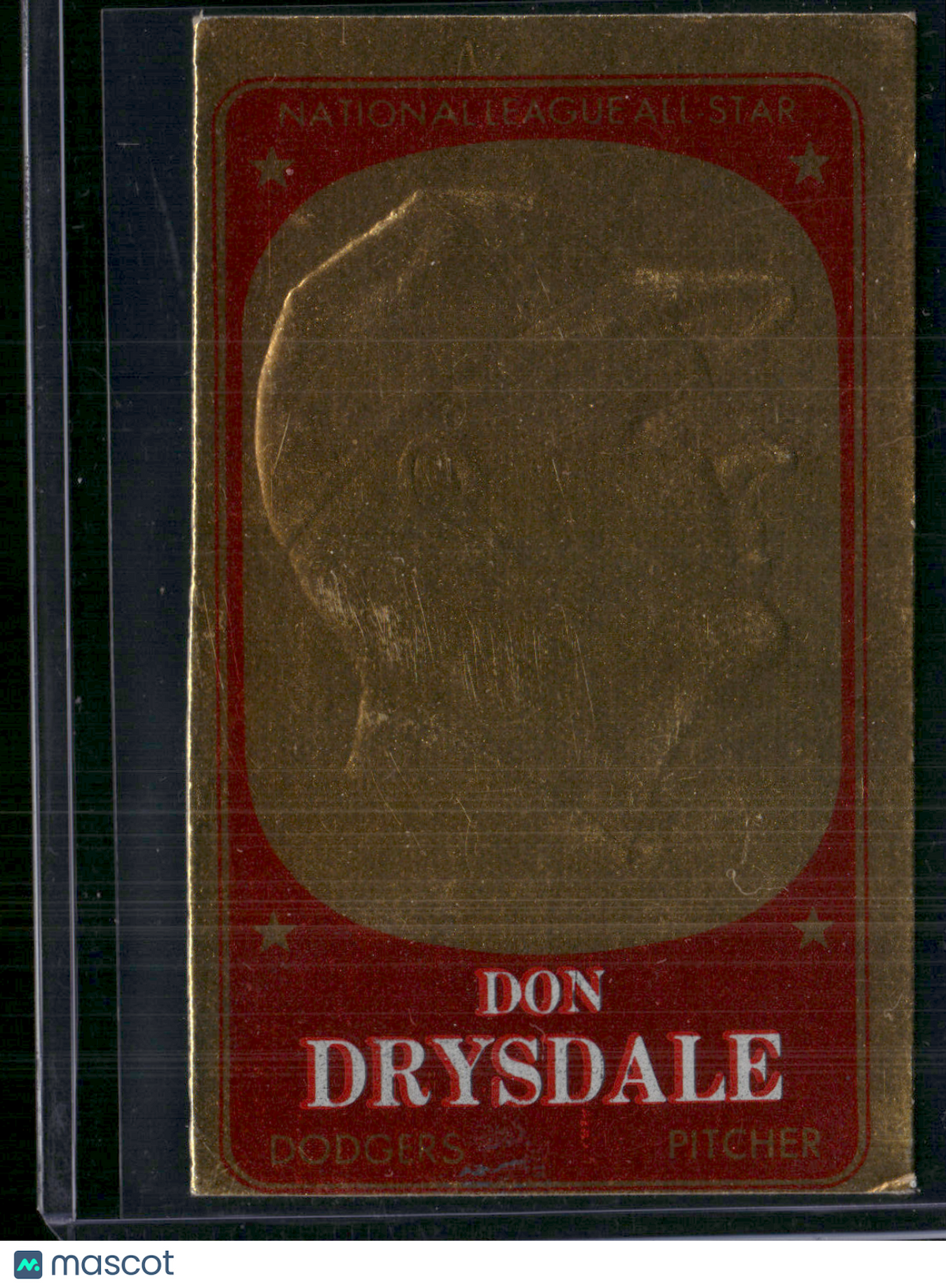 1965 Embossed DON DRYSDALE #15 Light Scratches (VG-VG/EX)
