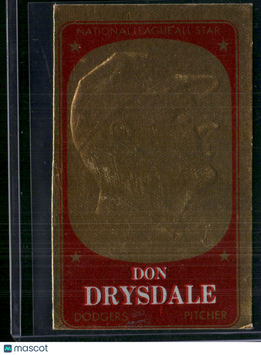 1965 Embossed DON DRYSDALE #15 Light Scratches (VG-VG/EX)