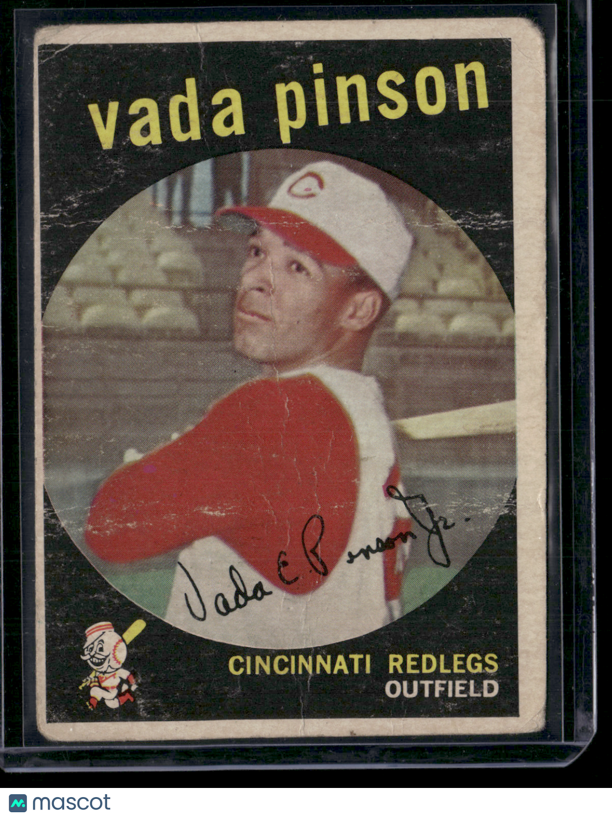 1959 Topps VADA PINSON #448 Creases Wrinkles (Good)