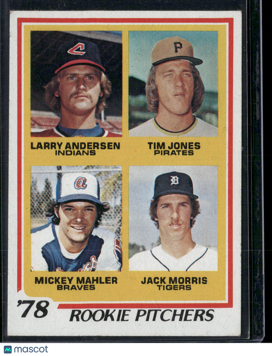 1978 Topps JACK MORRIS/ANDERSON/JONES/MAHLER #703 78 Rookie Pitchers(EX-EX/MT)