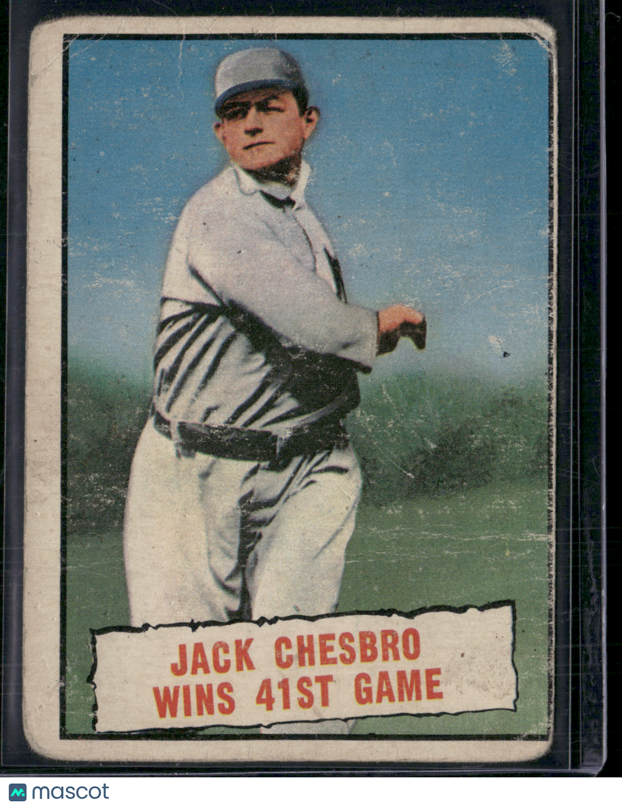 1961 Topps JACK CHESEBRO - BASEBALL THRILLS #407 Jack Chesbro Wins41stGame(Good)